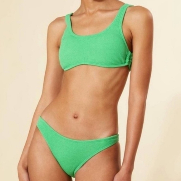 Pilyq Kiwi Reef 2 pc Bikini Set Green L